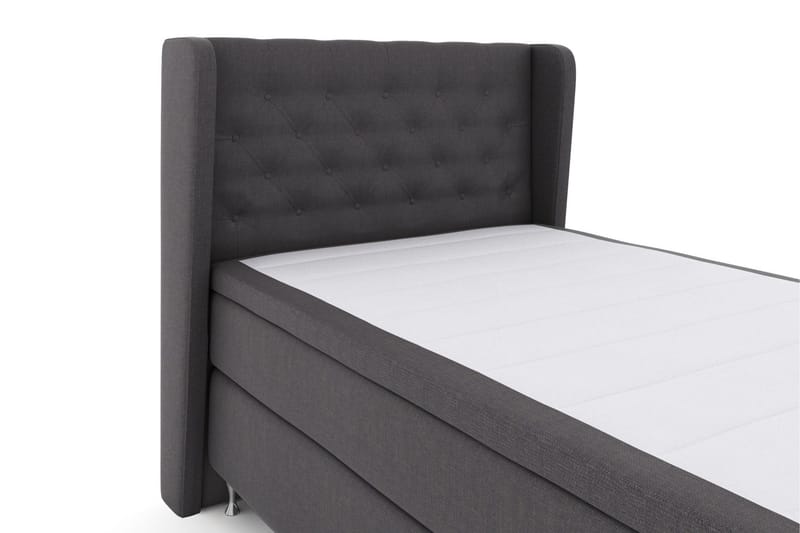 Sänkypaketti Choice No 5 120x200 Kova Lateksi - Tummanharmaa/Hopeajalat - Huonekalut - Sänky - Jenkkisängyt
