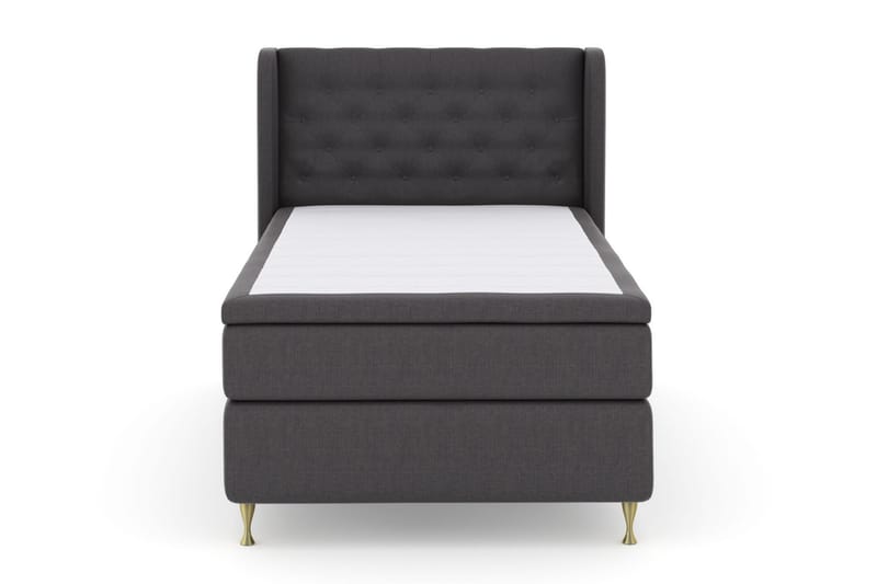 Sänkypaketti Choice No 5 120x200 Kova Lateksi - Tummanharmaa/Kulta Jalat - Huonekalut - Sänky - Jenkkisängyt