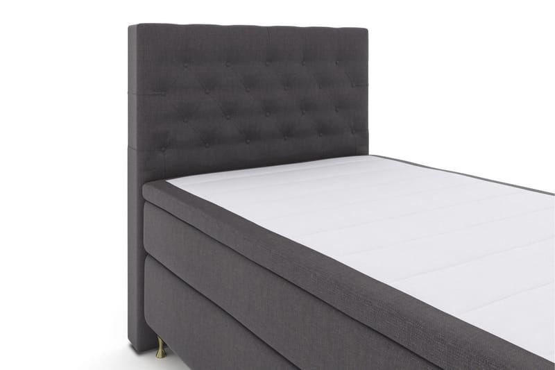 Sänkypaketti Choice No 5 120x200 Kova Lateksi - Tummanharmaa/Kulta Jalat - Huonekalut - Sänky - Jenkkisängyt
