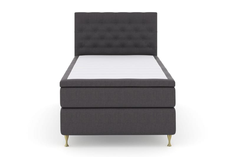 Sänkypaketti Choice No 5 120x200 Kova Lateksi - Tummanharmaa/Kulta Jalat - Huonekalut - Sänky - Jenkkisängyt