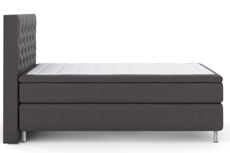 Sänkypaketti Choice No 5 120x200 Kova Lateksi - Tummanharmaa/Metallijalat - Huonekalut - Sänky - Jenkkisängyt
