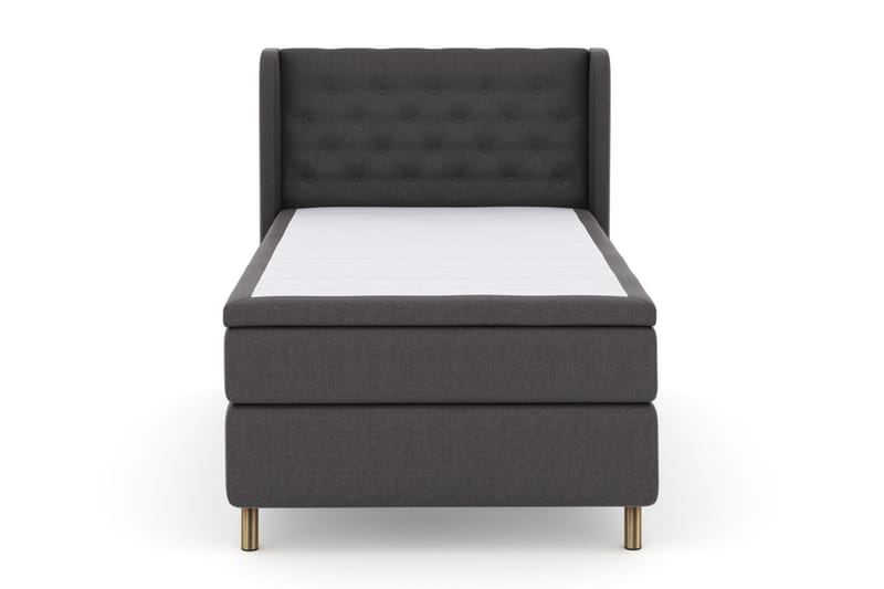 Sänkypaketti Choice No 5 120x200 Kova Watergel - Tummanharmaa/Kuparijalat - Huonekalut - Sänky - Jenkkisängyt
