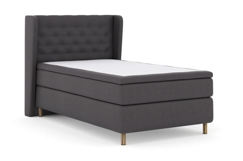 Sänkypaketti Choice No 5 120x200 Kova Watergel - Tummanharmaa/Kuparijalat - Huonekalut - Sänky - Jenkkisängyt