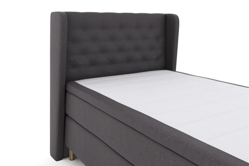 Sänkypaketti Choice No 5 120x200 Kova Watergel - Tummanharmaa/Kuparijalat - Huonekalut - Sänky - Jenkkisängyt