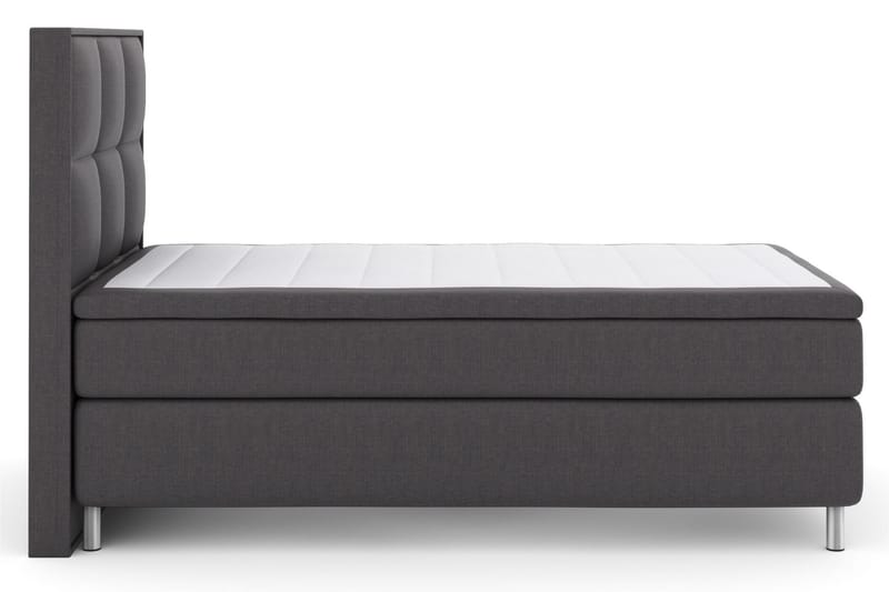 Sänkypaketti Choice No 5 120x200 Kova Watergel - Tummanharmaa/Metallijalat - Huonekalut - Sänky - Jenkkisängyt
