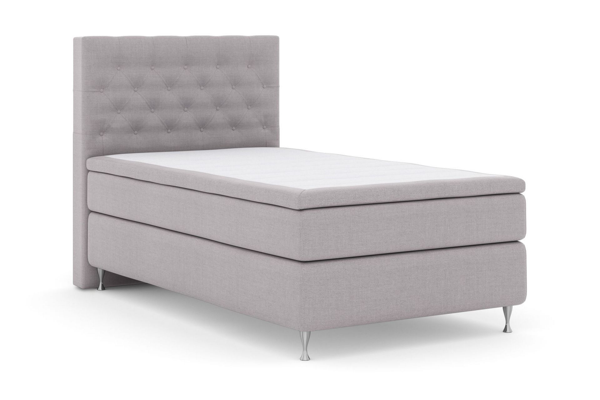 Sänkypaketti Choice No 5 120x200 Kova Watergel - Vaaleanharmaa/Hopeajalat - Huonekalut - Sänky - Jenkkisängyt