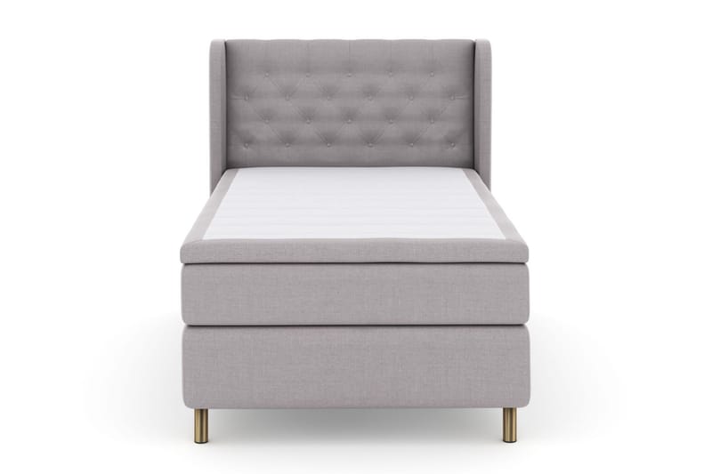 Sänkypaketti Choice No 5 120x200 Kova Watergel - Vaaleanharmaa/Kuparijalat - Huonekalut - Sänky - Jenkkisängyt