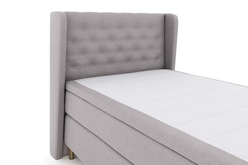 Sänkypaketti Choice No 5 120x200 Kova Watergel - Vaaleanharmaa/Kuparijalat - Huonekalut - Sänky - Jenkkisängyt