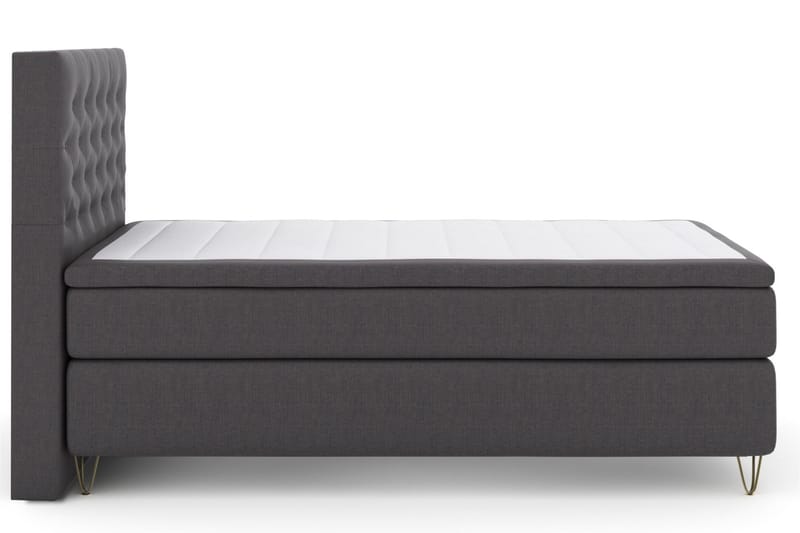 Sänkypaketti Choice No 5 120x200 Medium Lateksi - T.harmaa/V-malli Metallijalat - Huonekalut - Sänky - Jenkkisängyt