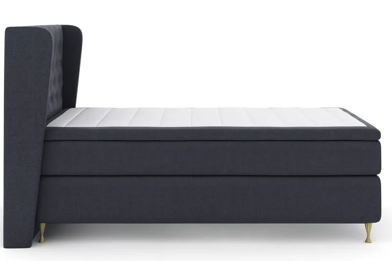Sänkypaketti Choice No 5 120x200 Medium Watergel - Sininen/Kulta Jalat - Huonekalut - Sänky - Jenkkisängyt