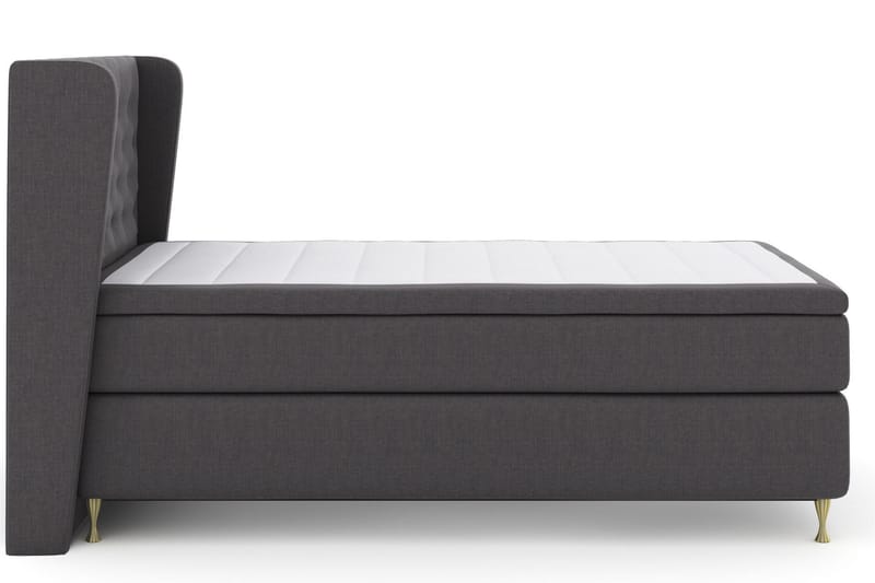 Sänkypaketti Choice No 5 120x200 Medium Watergel - Tummanharmaa/Kulta Jalat - Huonekalut - Sänky - Jenkkisängyt