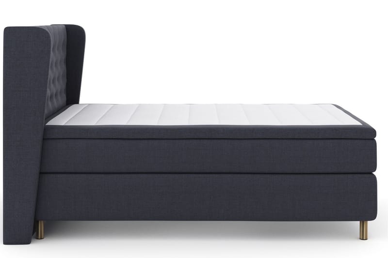 Sänkypaketti Choice No 5 140x200 Kova Watergel - Sininen/Metallijalat - Huonekalut - Sänky - Jenkkisängyt