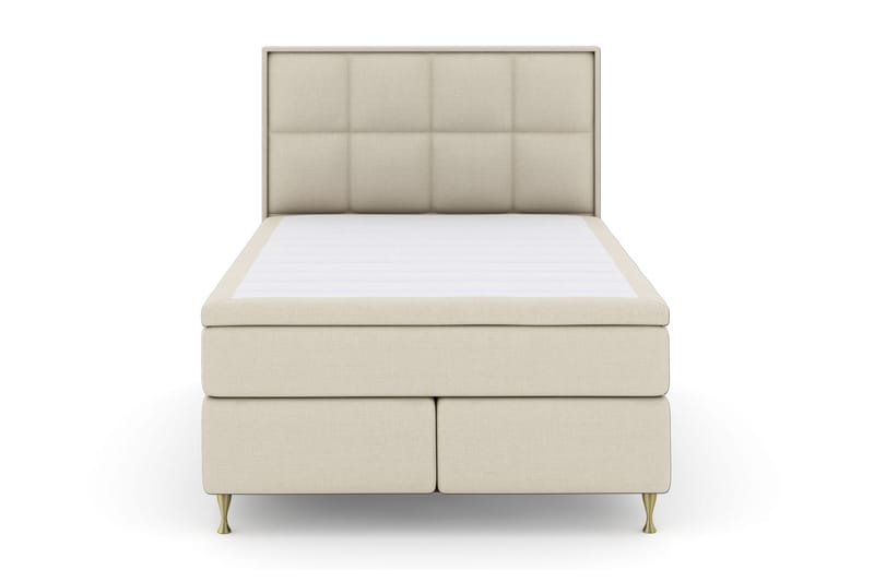 Sänkypaketti Choice No 5 140x200 Kova/Medium Lateksi - Beige/Kulta Jalat - Huonekalut - Sänky - Jenkkisängyt