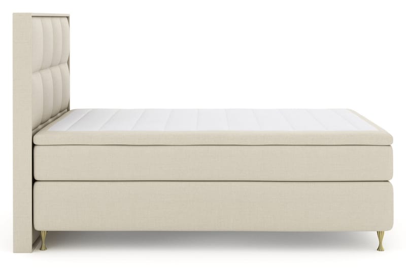 Sänkypaketti Choice No 5 140x200 Kova/Medium Lateksi - Beige/Kulta Jalat - Huonekalut - Sänky - Jenkkisängyt