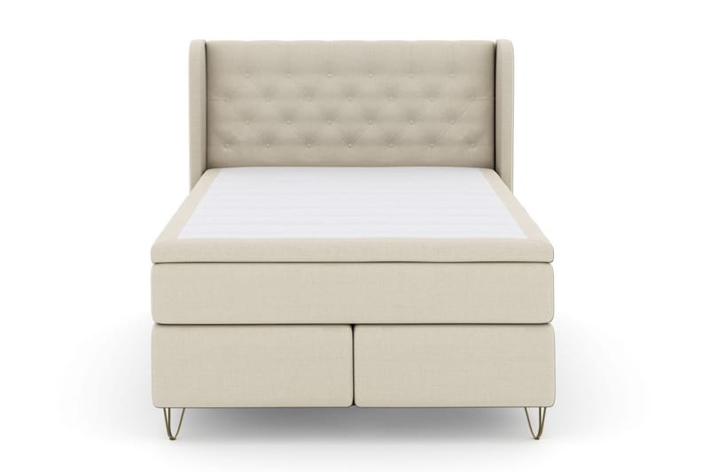 Sänkypaketti Choice No 5 140x200 Kova/Medium Lateksi, Beige/V-Malli Metallijalat