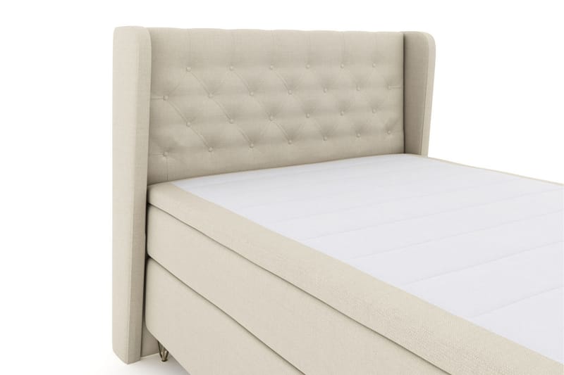 Sänkypaketti Choice No 5 140x200 Kova/Medium Lateksi - Beige/V-Malli Metallijalat - Huonekalut - Sänky - Jenkkisängyt