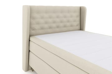 Sänkypaketti Choice No 5 140x200 Kova/Medium Lateksi - Beige/V-Malli Metallijalat - Huonekalut - Sänky - Jenkkisängyt