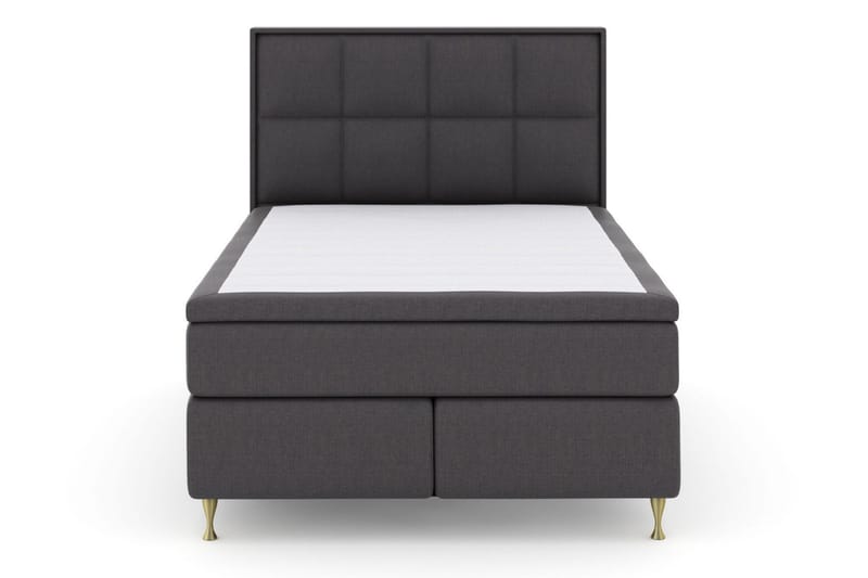 Sänkypaketti Choice No 5 140x200 Kova/Medium Lateksi - Tummanharmaa/Kulta Jalat - Huonekalut - Sänky - Jenkkisängyt