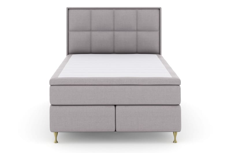 Sänkypaketti Choice No 5 140x200 Kova/Medium Lateksi - Vaaleanharmaa/Kulta Jalat - Huonekalut - Sänky - Jenkkisängyt