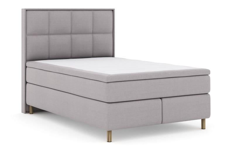 Sänkypaketti Choice No 5 140x200 Kova/Medium Lateksi - Vaaleanharmaa/Kuparijalat - Huonekalut - Sänky - Jenkkisängyt