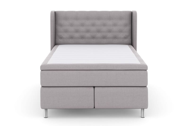 Sänkypaketti Choice No 5 140x200 Kova/Medium Lateksi - Vaaleanharmaa/Metallijalat - Huonekalut - Sänky - Jenkkisängyt