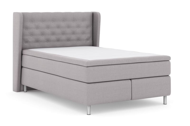 Sänkypaketti Choice No 5 140x200 Kova/Medium Lateksi - Vaaleanharmaa/Metallijalat - Huonekalut - Sänky - Jenkkisängyt