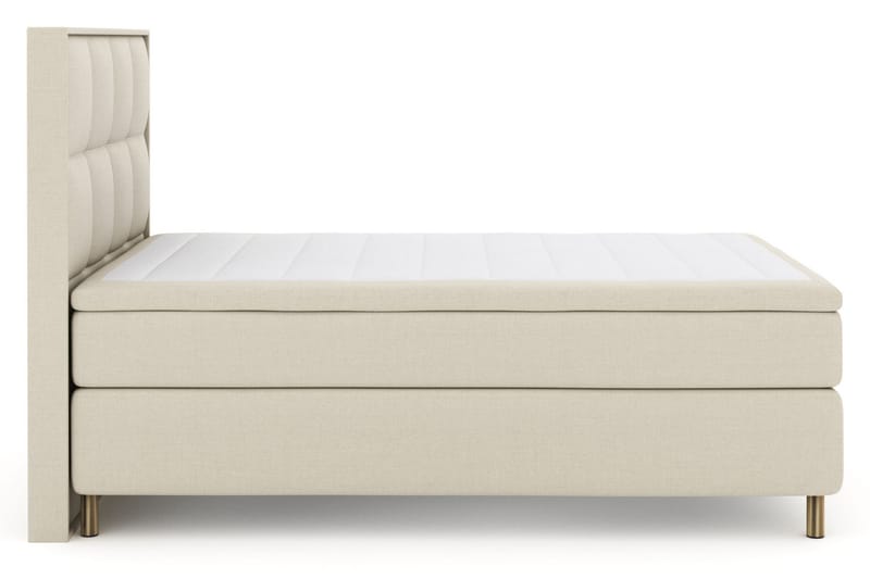 Sänkypaketti Choice No 5 140x200 Kova/Medium Watergel - Beige/Kuparijalat - Huonekalut - Sänky - Jenkkisängyt
