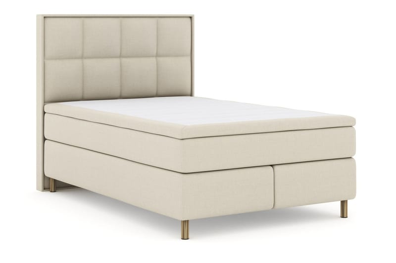 Sänkypaketti Choice No 5 140x200 Kova/Medium Watergel - Beige/Kuparijalat - Huonekalut - Sänky - Jenkkisängyt
