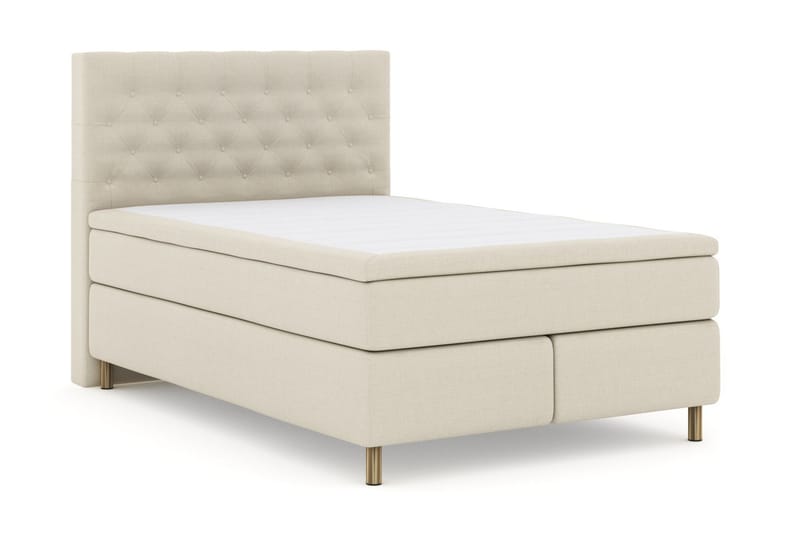Sänkypaketti Choice No 5 140x200 Kova/Medium Watergel - Beige/Kuparijalat - Huonekalut - Sänky - Jenkkisängyt