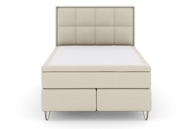 Sänkypaketti Choice No 5 140x200 Kova/Medium Watergel - Beige/V-Malli Metallijalat - Huonekalut - Sänky - Jenkkisängyt