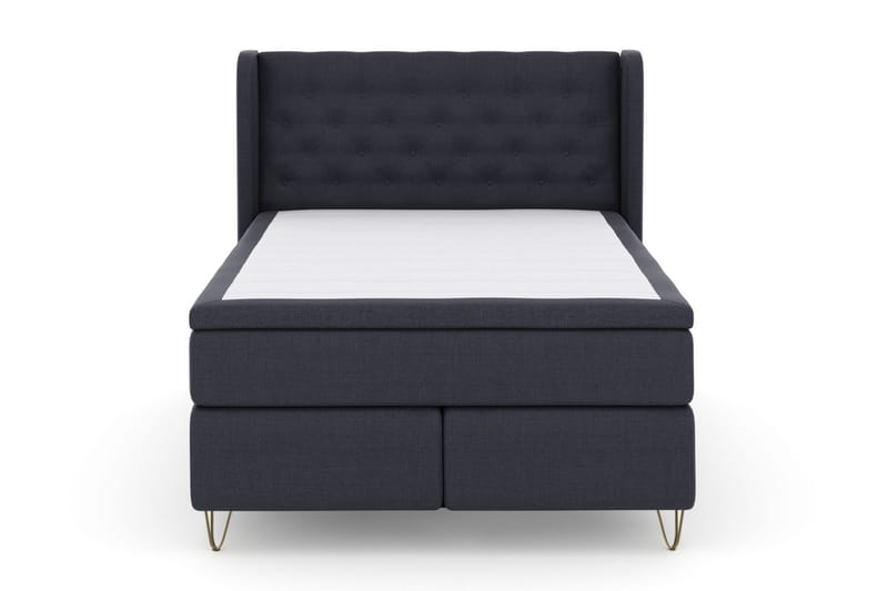 Sänkypaketti Choice No 5 140x200 Kova/Medium Watergel - Sininen/V-Malli Metallijalat - Huonekalut - Sänky - Jenkkisängyt