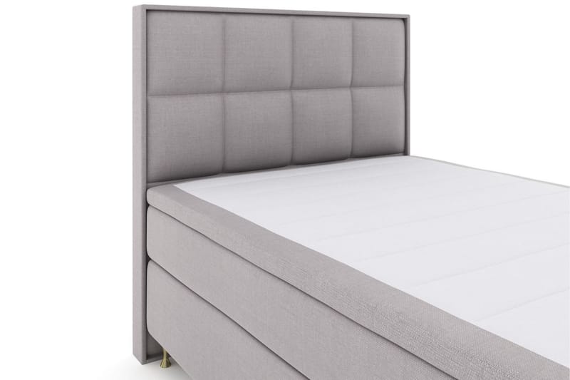 Sänkypaketti Choice No 5 140x200 Kova/Medium Watergel - Vaaleanharmaa/Kulta Jalat - Huonekalut - Sänky - Jenkkisängyt