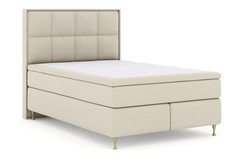 Sänkypaketti Choice No 5 140x200 Medium Lateksi - Beige/Kulta Jalat - Huonekalut - Sänky - Jenkkisängyt