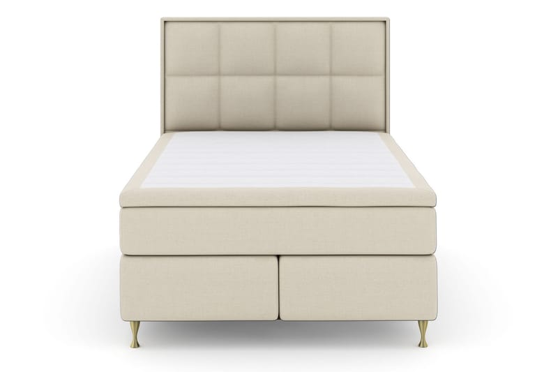 Sänkypaketti Choice No 5 140x200 Medium Lateksi - Beige/Kulta Jalat - Huonekalut - Sänky - Jenkkisängyt