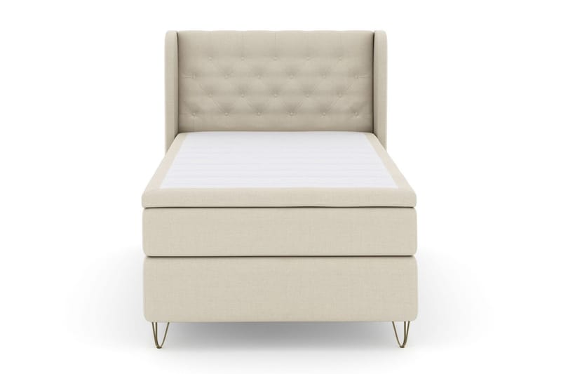 Sänkypaketti Choice No 6 120x200 Kova Lateksi/Memory - Beige/V-Malli Metallijalat - Huonekalut - Sänky - Jenkkisängyt