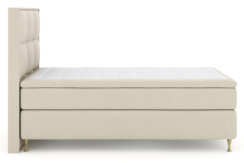 Sänkypaketti Choice No 6 120x200 Medium Memory/Pussijousi - Beige/Kulta Jalat - Huonekalut - Sänky - Jenkkisängyt