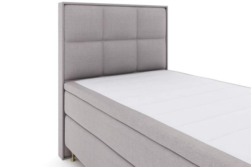 Sänkypaketti Choice No 6 120x200 Medium Memory/Pussijousi - Vaaleanharmaa/Kulta Jalat - Huonekalut - Sänky - Jenkkisängyt