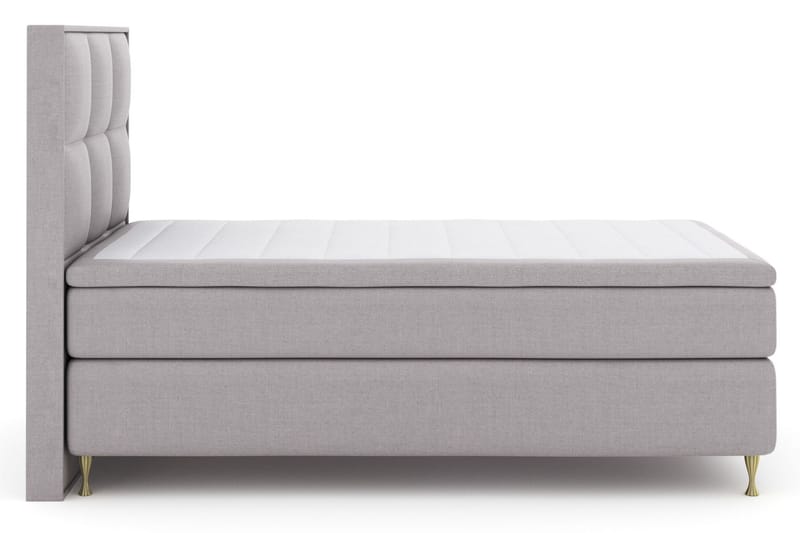 Sänkypaketti Choice No 6 120x200 Medium Memory/Pussijousi - Vaaleanharmaa/Kulta Jalat - Huonekalut - Sänky - Jenkkisängyt