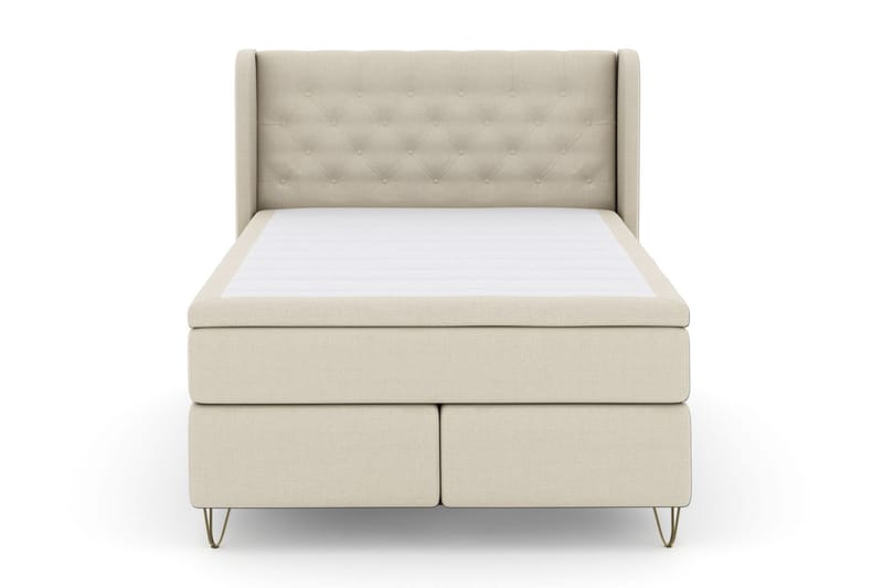 Sänkypaketti Choice No 6 140x200 K/M Lateksi/Memory - Beige/V-Malli Metallijalat - Huonekalut - Sänky - Jenkkisängyt