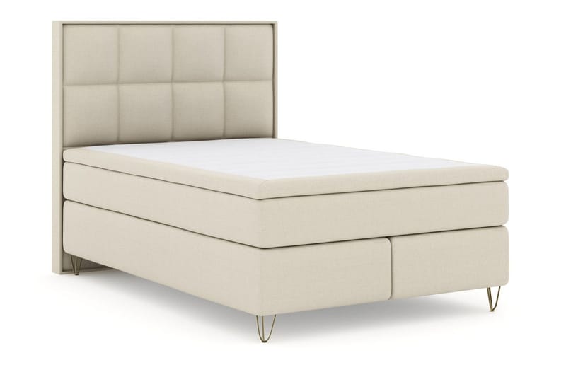 Sänkypaketti Choice No 6 140x200 K/M Lateksi/Memory - Beige/V-Malli Metallijalat - Huonekalut - Sänky - Jenkkisängyt