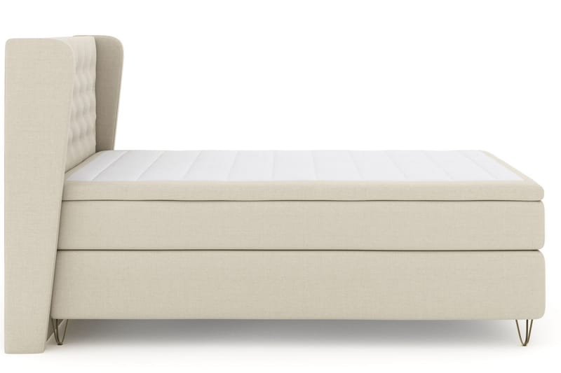 Sänkypaketti Choice No 6 140x200 K/M Lateksi/Memory - Beige/V-Malli Metallijalat - Huonekalut - Sänky - Jenkkisängyt
