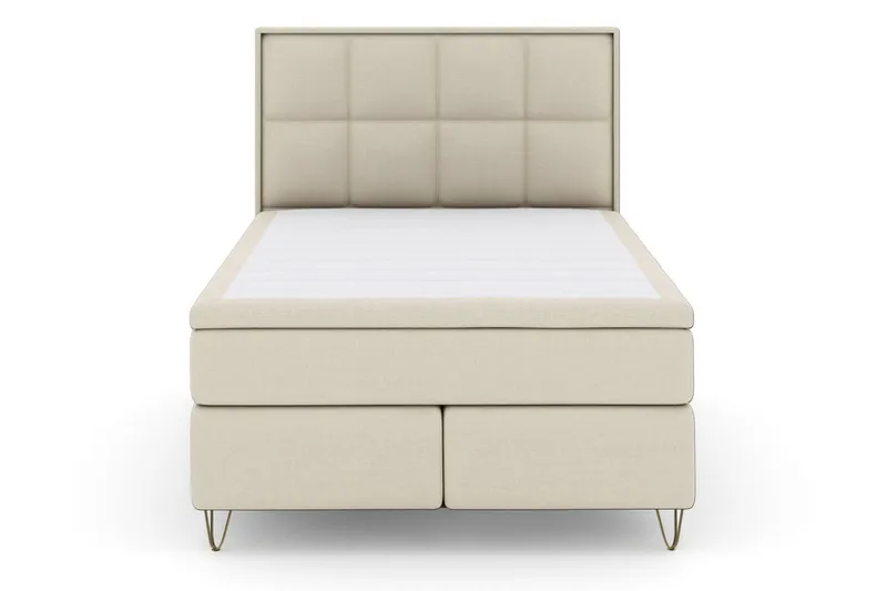Sänkypaketti Choice No 6 140x200 K/M Lateksi/Memory, Beige/V-Malli Metallijalat