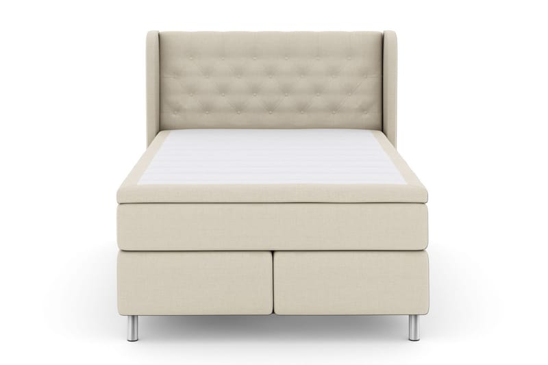 Sänkypaketti Choice No 6 140x200 Kova/Medium Watergel - Beige/Metallijalat - Huonekalut - Sänky - Jenkkisängyt
