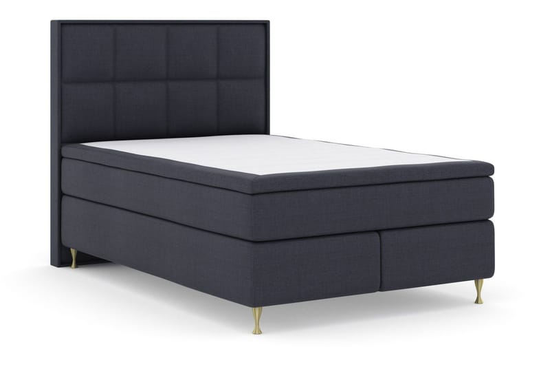 Sänkypaketti Choice No 6 140x200 Kova/Medium Watergel - Sininen/Kulta Jalat - Huonekalut - Sänky - Jenkkisängyt