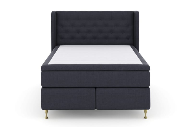 Sänkypaketti Choice No 6 140x200 Kova/Medium Watergel - Sininen/Kulta Jalat - Huonekalut - Sänky - Jenkkisängyt