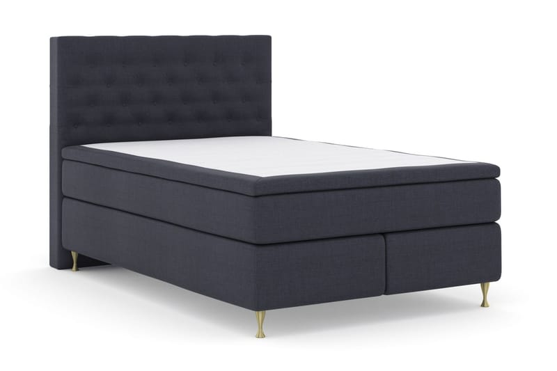 Sänkypaketti Choice No 6 140x200 Kova/Medium Watergel - Sininen/Kulta Jalat - Huonekalut - Sänky - Jenkkisängyt