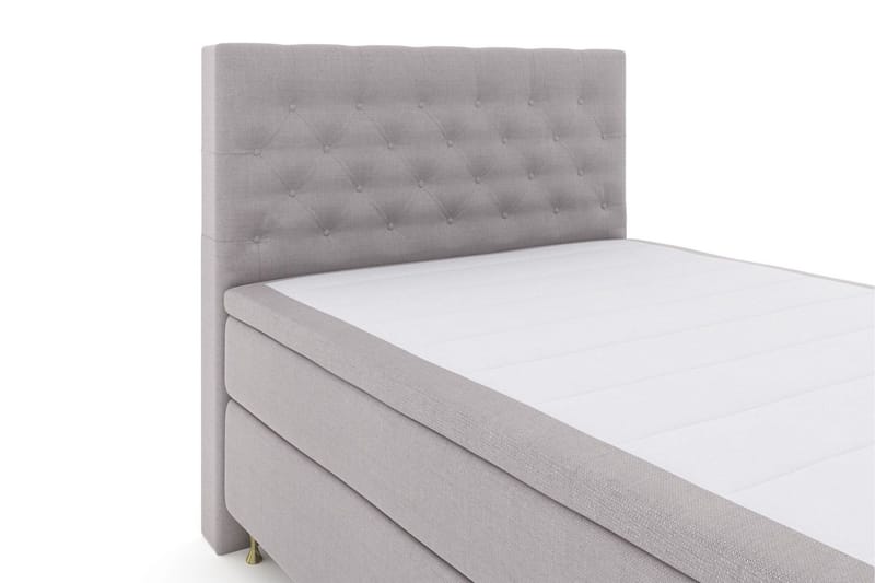 Sänkypaketti Choice No 6 140x200 Kova/Medium Watergel - Vaaleanharmaa/Kulta Jalat - Huonekalut - Sänky - Jenkkisängyt