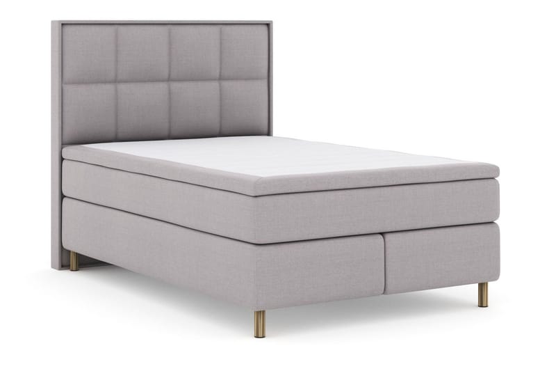 Sänkypaketti Choice No 6 140x200 Kova/Medium Watergel - Vaaleanharmaa/Kuparijalat - Huonekalut - Sänky - Jenkkisängyt