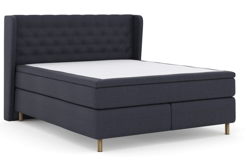 Sänkypaketti Choice No 6 180x200 Kova/Medium Watergel - Sininen/Kuparijalat - Huonekalut - Sänky - Jenkkisängyt