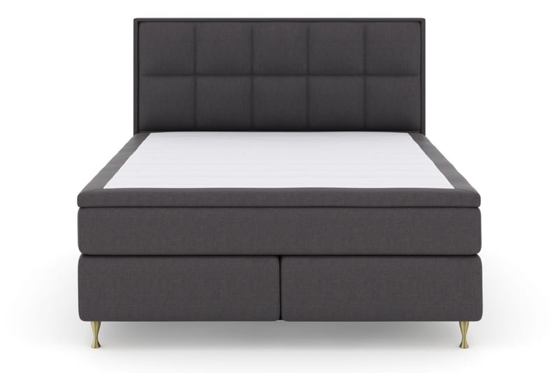 Sänkypaketti Choice No 6 210x210 K/M Memory/Pussijousi - Tummanharmaa/Kulta Jalat - Huonekalut - Sänky - Jenkkisängyt